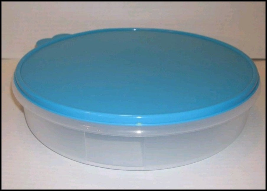 Tupperware 12 Round Pie Keeper Sheer with Red Seal 