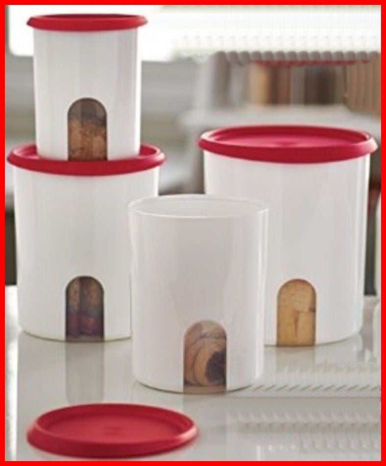 As Is Tupperware 3-Piece One - Touch Canister Storage Set 