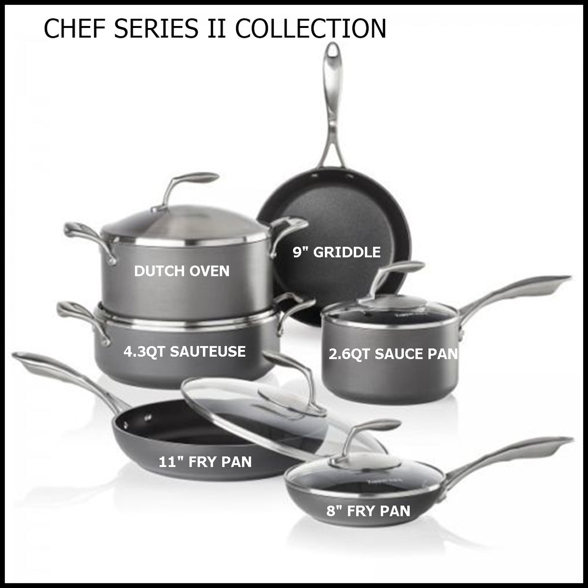 Chef Series II 5-Qt./4.8 L Sauteuse with Glass Cover