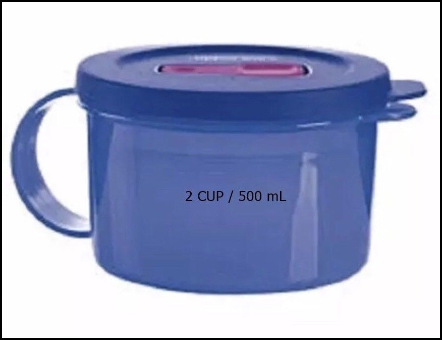 Tupperware VENT N Serve RNS MICROWAVE 2 CUP SOUP MUG BOWL