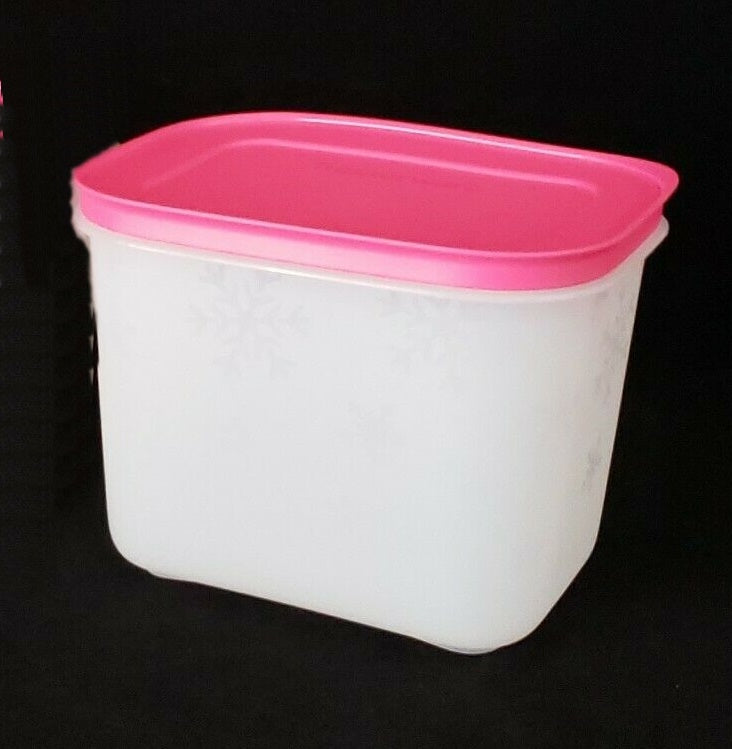 Tupperware FREEZER MATES PLUS Snowflakes Freeze Container 11 Cups Yellow  Lid 8318 
