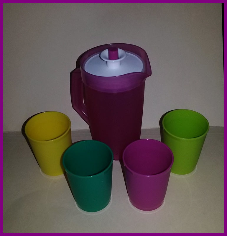 Tupperware Kids Party Set Mini Play Toy Pitcher With Tumblers - new