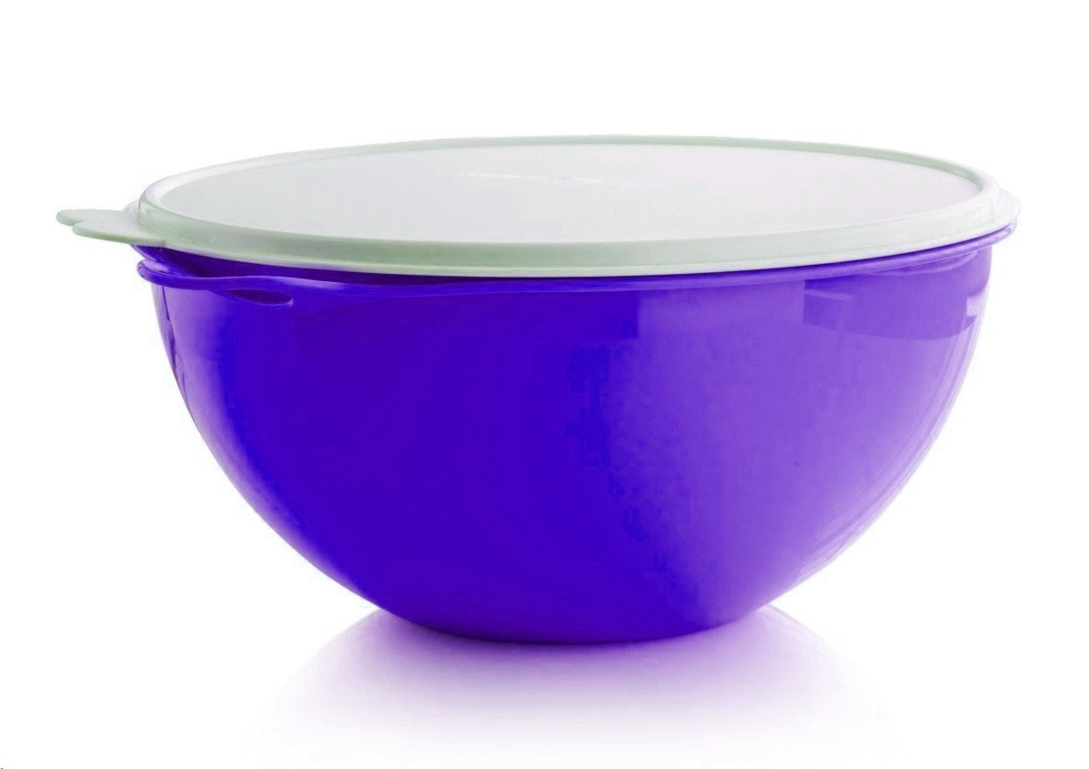 12 Cup Tupperware Mixing Bowl Purple Blue Bowl With Lid 
