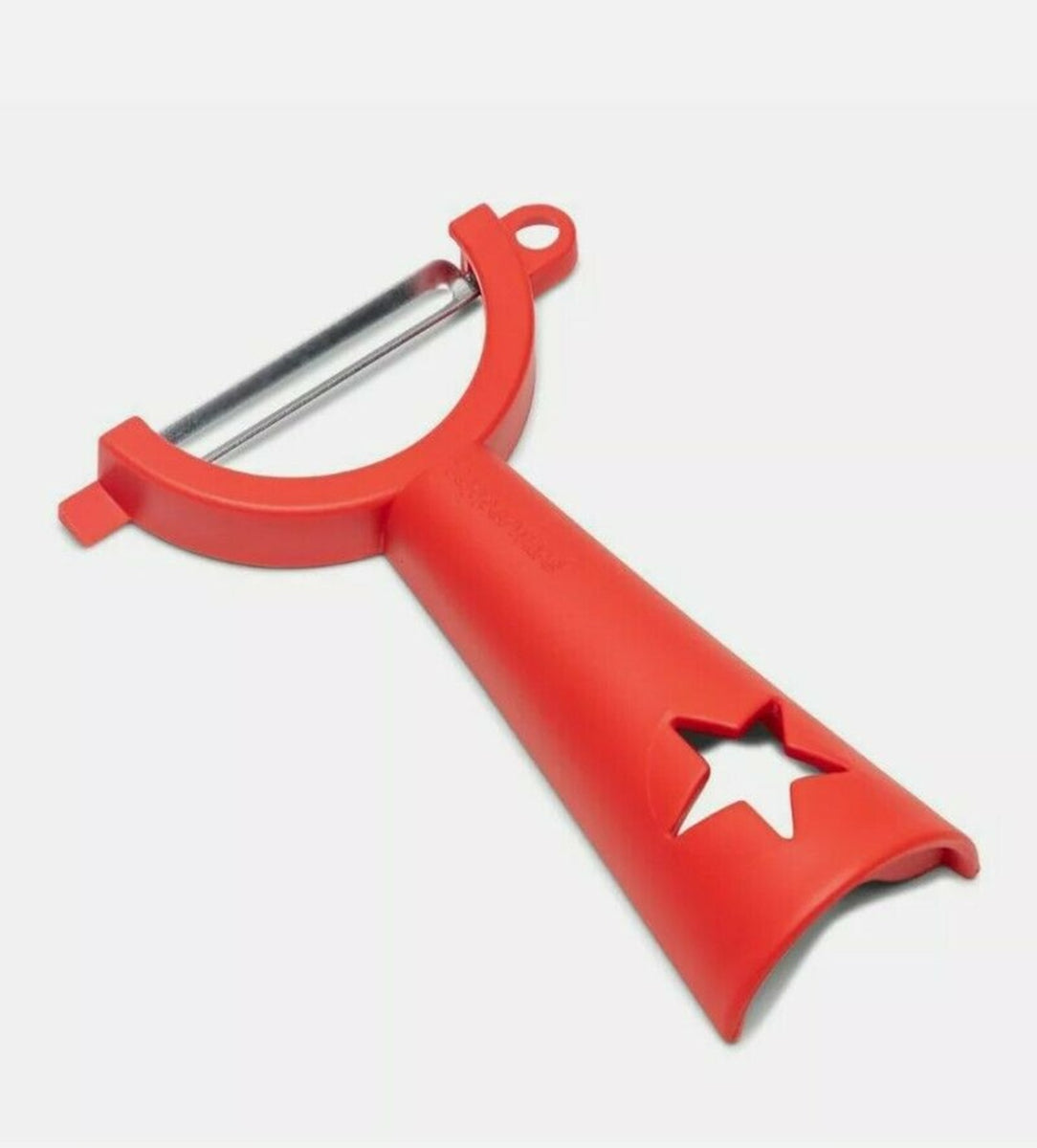 Red Plastic Kitchen Vegetable Peeler With Container, Food Grade