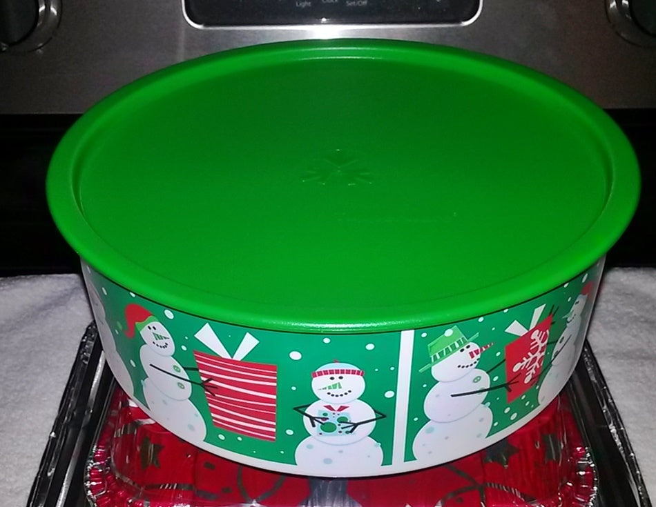 Tupperware, Holiday, Tupperware Christmas Holiday Snowman Storage  Container Lid