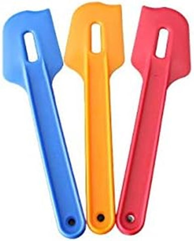 Tupperware 3 COLORED MULTI-PURPOSE NOVELTY GADGET 8.5" SCRAPER BATTER SPATULAS