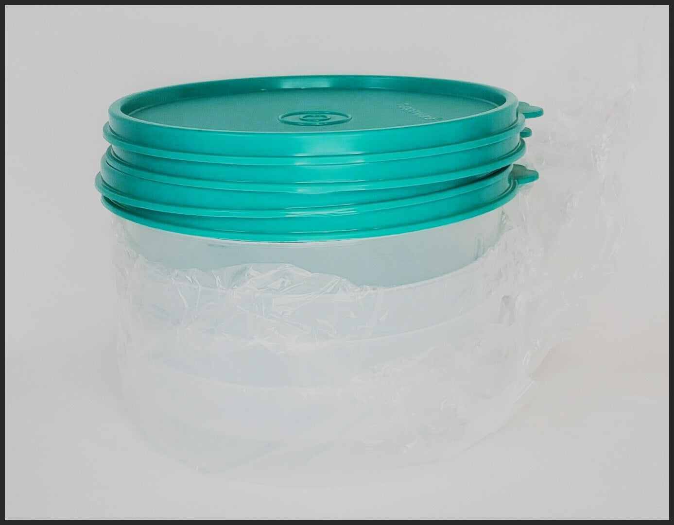 TUPPERWARE 1.5-C WONDERS BOWL SET OF 4 WONDER BOWLS w/ PARROT TEAL TABBED SEALS