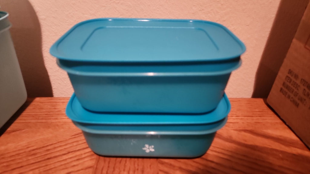 Tupperware FREEZER MATES PLUS Snowflakes Freeze Container 11 Cups
