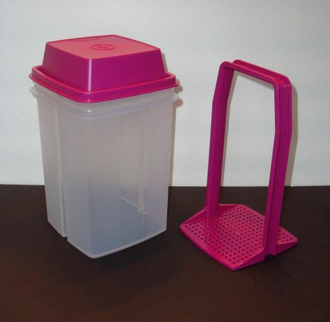 TUPPERWARE 3-Pc Pick-A-Deli 8.5-cup Refrigerator Pickle Celery Container Strainer RADISH / RHUBARB