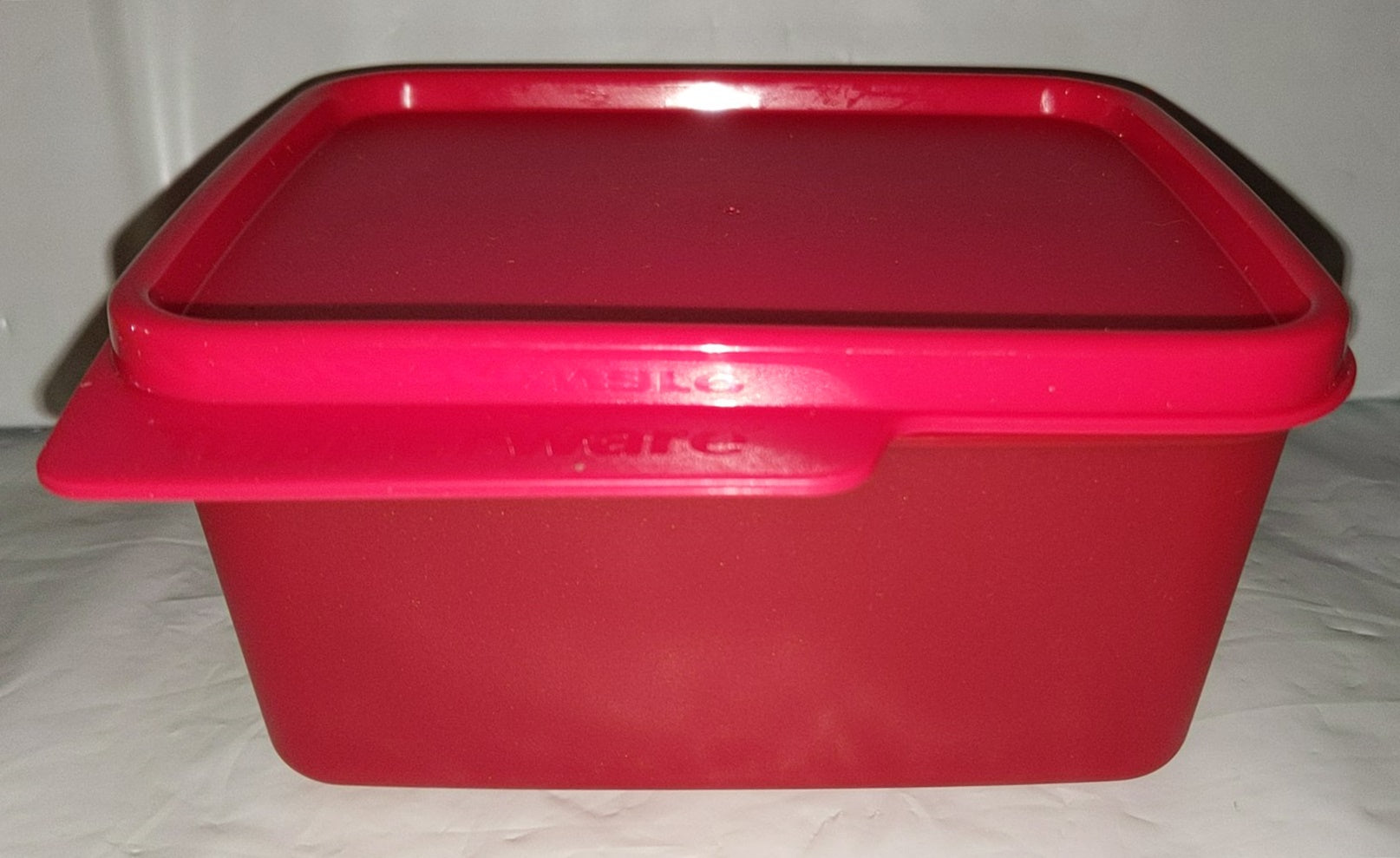 Tupperware Basic Bright Mini Rectangular 1 cup Snack Container Set of 2 Pink.!