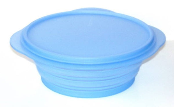 TUPPERWARE FLATOUT ROUND EXPANDABLE FLEX BOWL W/ SEAL 4-c MULBERRY