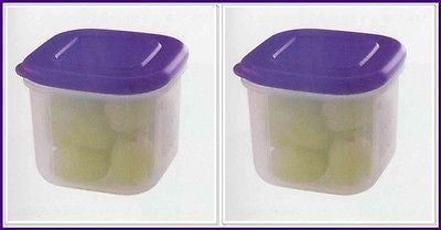 TUPPERWARE ONE (1) SQUARE ROUND TALL DEEP 1/2-GAL / 64-oz SHEER FREEZE –  Plastic Glass and Wax ~ PGW
