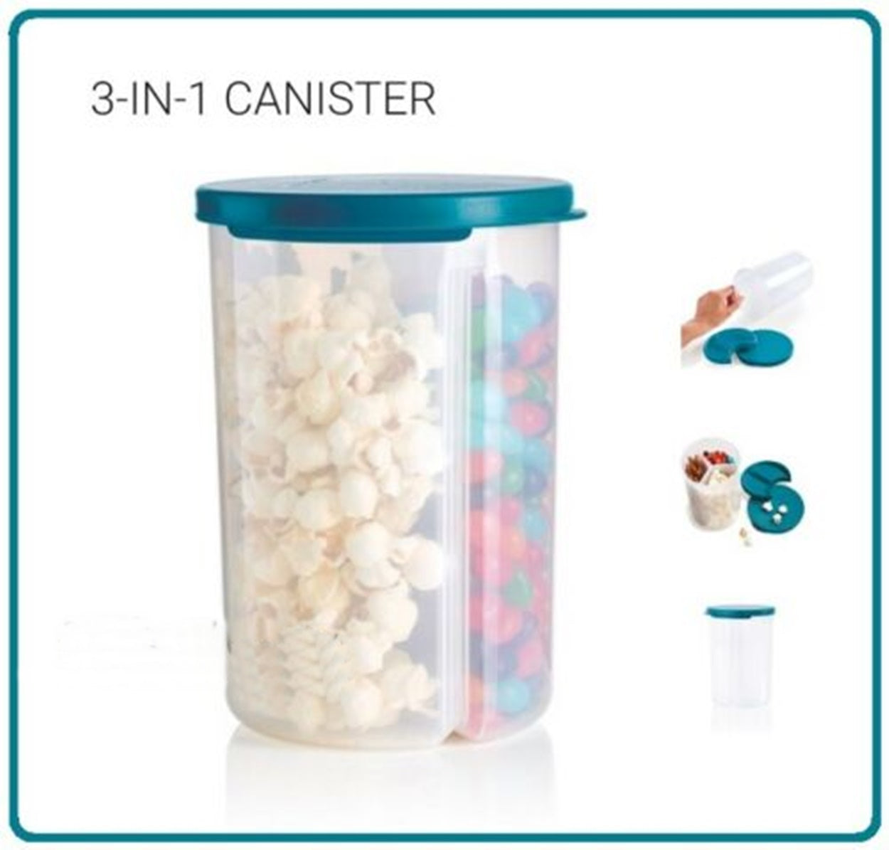 Tupperware Medium Store All Canister, 1.3 litres,1 Piece (Color May Vary) 
