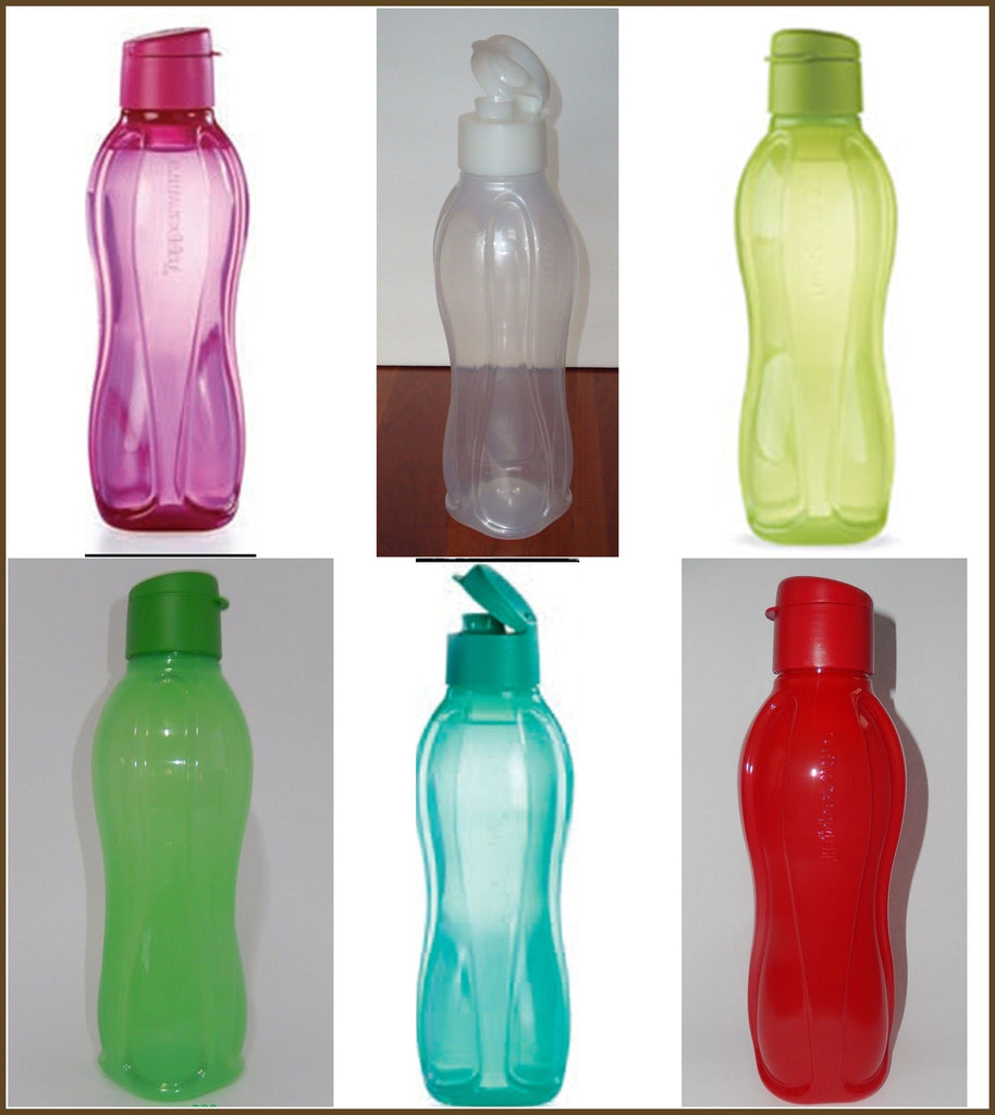 Tupperware Botella de agua Eco Sports Flip Top 1 Ltr 2pcs