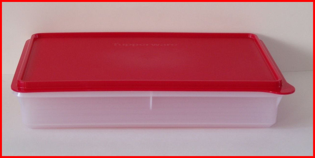 TUPPERWARE Prep Essentials LARGE Rectangle SNACK-STOR Cold Cut Keeper –  Plastic Glass and Wax ~ PGW