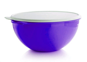 TUPPERWARE. THATSA 32 Cup Bowl Dark purple w/ butterfly tab white