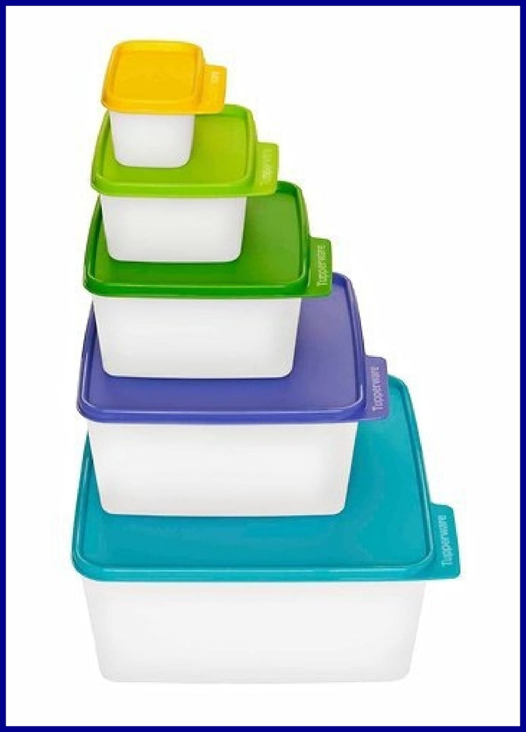 Tupperware Keep Tab Rectangle Small 500 ML Spill Proof Airtight Boxes Set  of 4