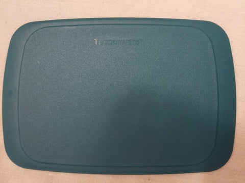 TUPPERWARE RECTANGLE FRIDGE STACKABLES CUTTING BOARD PARROT TEAL BLUE