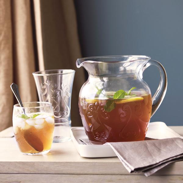 SOUTHERN LIVING AT HOME TRIBECA ELEGANT SERVING PITCHER WITH GLASS STI –  Plastic Glass and Wax ~ PGW